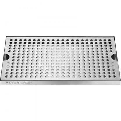 12"x7" Drip Tray - Stainless Steel Beer Tray with Anti-Slip Pads