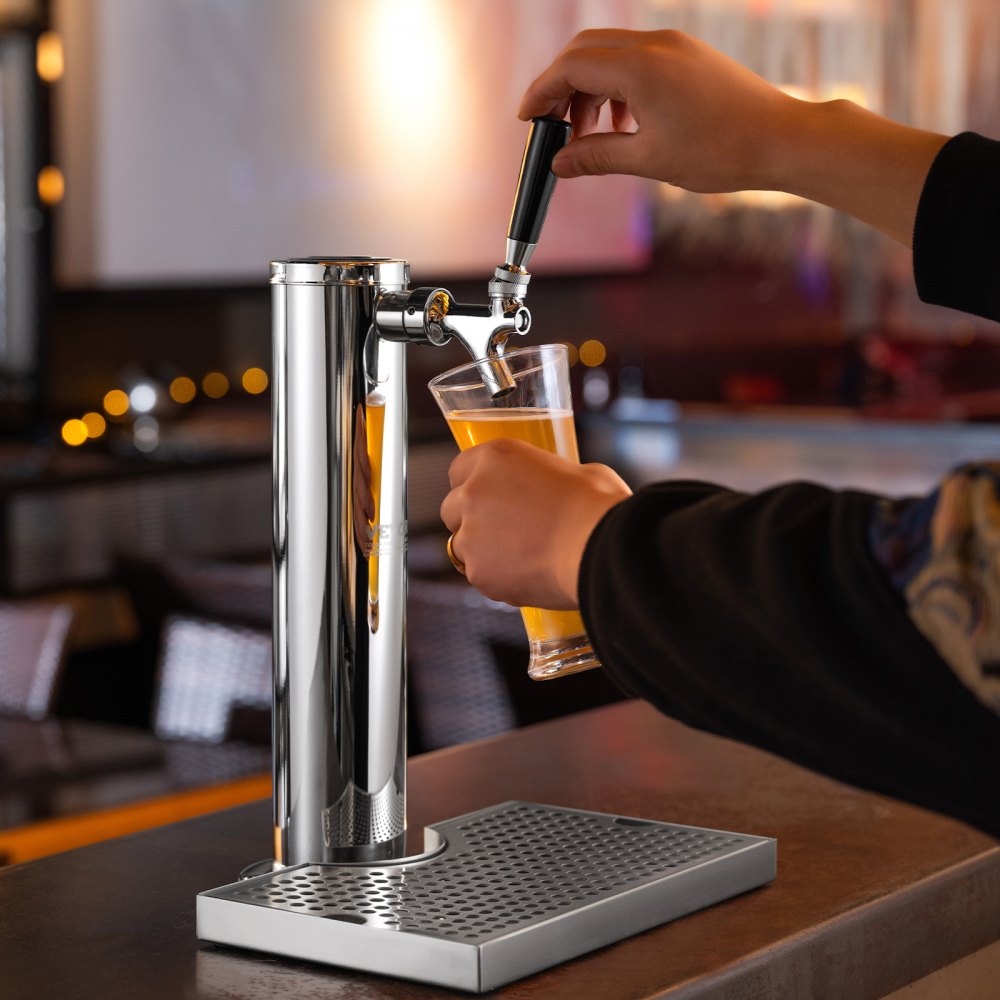 1TJZQBFPQGZDSP-D-US - Durable Stainless Steel Kegerator Tower Kit with Regulator