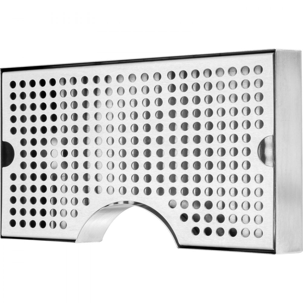 U drip tray - Polished 11.81" x 7.09" Stainless Steel Beer Drip Tray