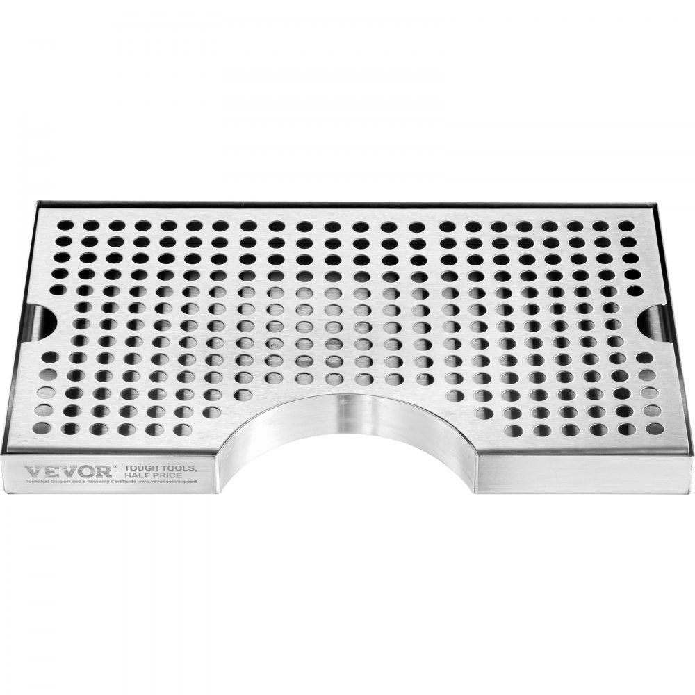 U drip tray - Polished 11.81" x 7.09" Stainless Steel Beer Drip Tray