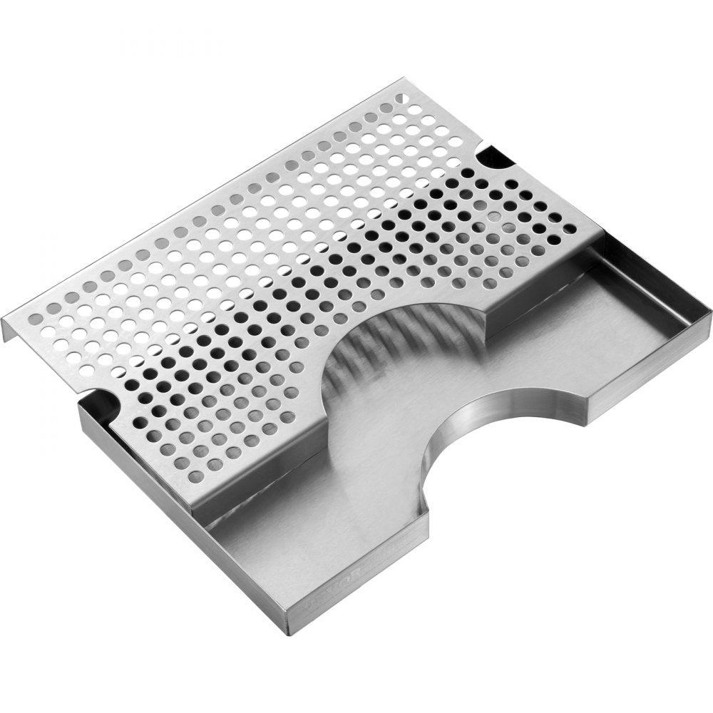 U drip tray - Polished 11.81" x 7.09" Stainless Steel Beer Drip Tray