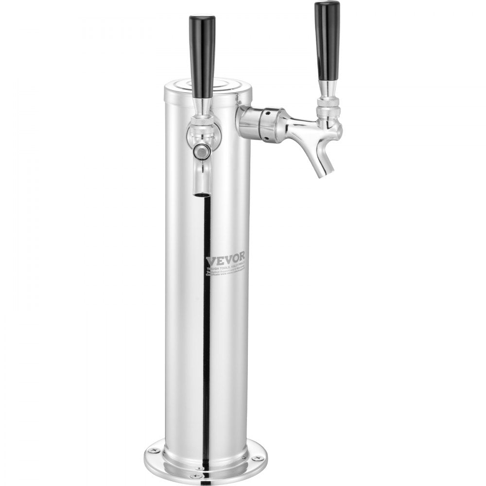 2TJZQBFPQGZ-D-US - Dual Tap Stainless Steel Kegerator Tower Kit for Home & Bar