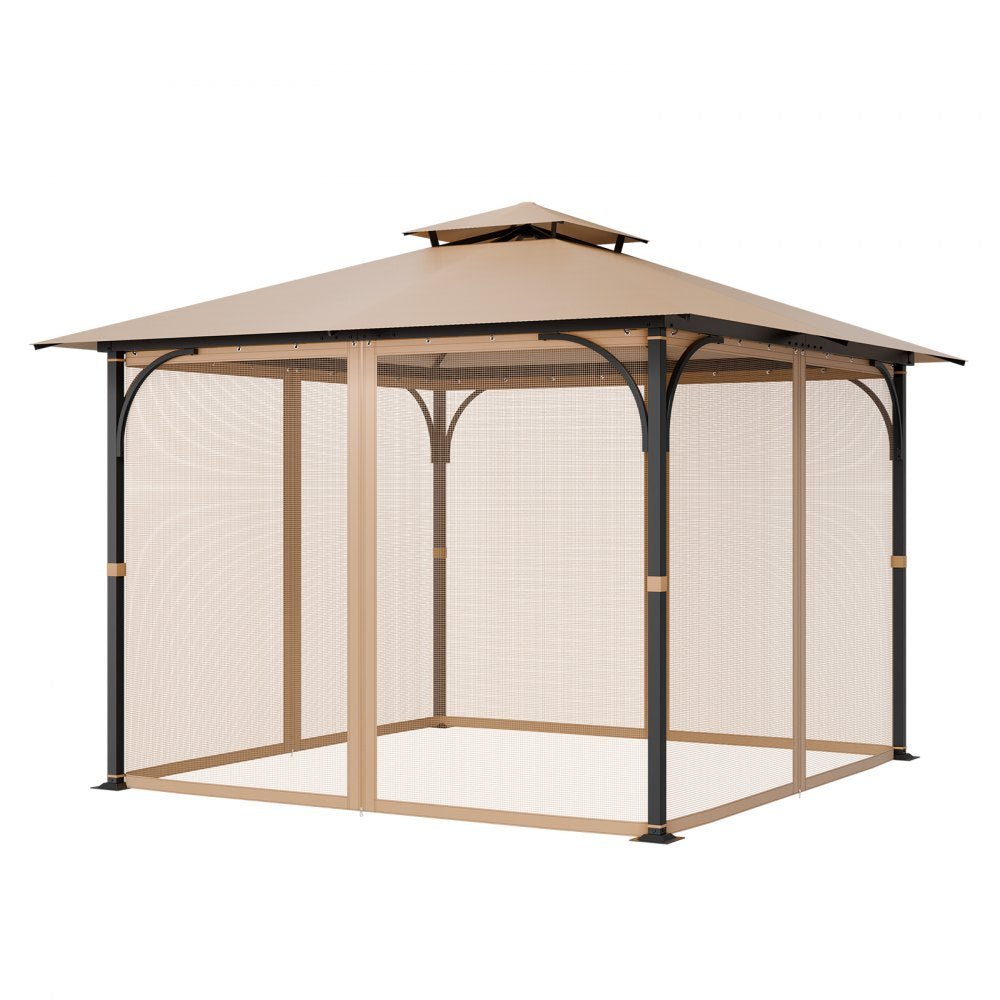 JDM-33BE - Durable 10x10 Gazebo Netting Screen with Zippers & Hooks