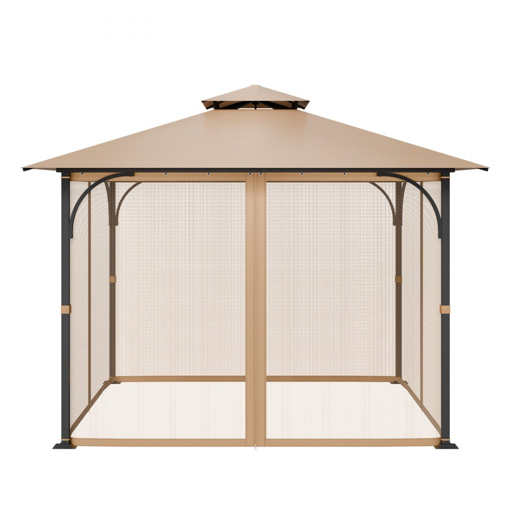 JDM-33BE - Durable 10x10 Gazebo Netting Screen with Zippers & Hooks