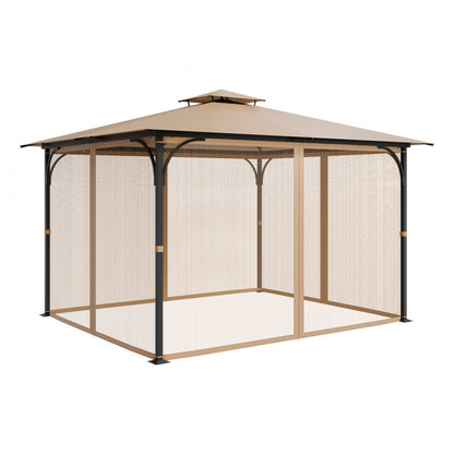 JDM-36LBE - 10x12 ft Polyester Gazebo Netting with Double-Sided Zipper