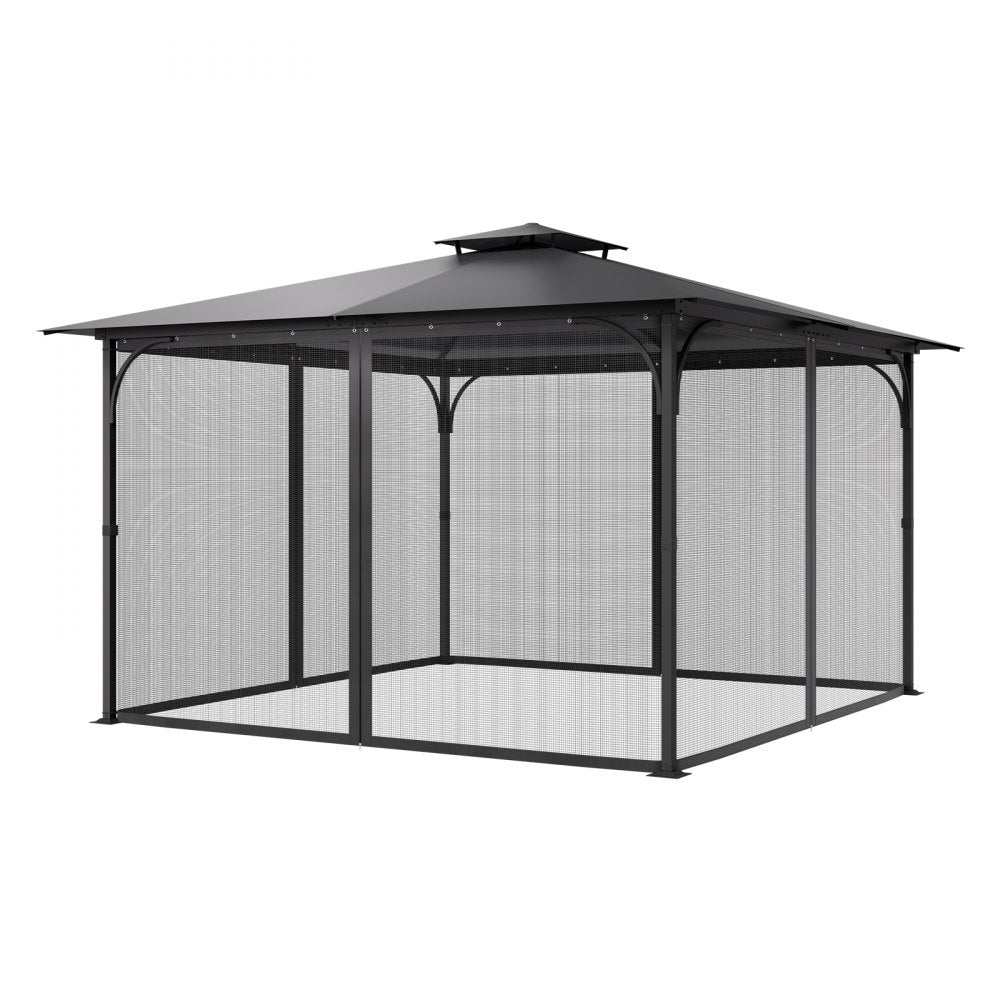 JDM-365K - Durable 12x12 Gazebo Netting with Zipper, Privacy & Easy Setup
