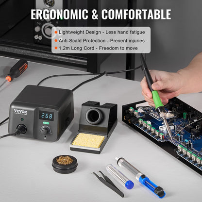 AE988D - 70W Digital Soldering Station with Adjustable Temp 122°F-932°F