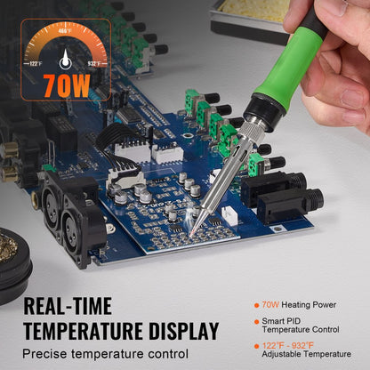 AE988D - 70W Digital Soldering Station with Adjustable Temp 122°F-932°F