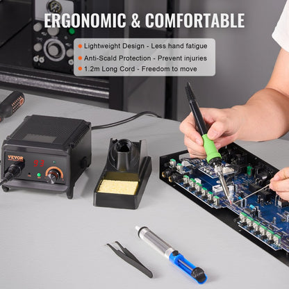 AE960D - 75W Digital Soldering Station with Adjustable 122°F-932°F Temperature