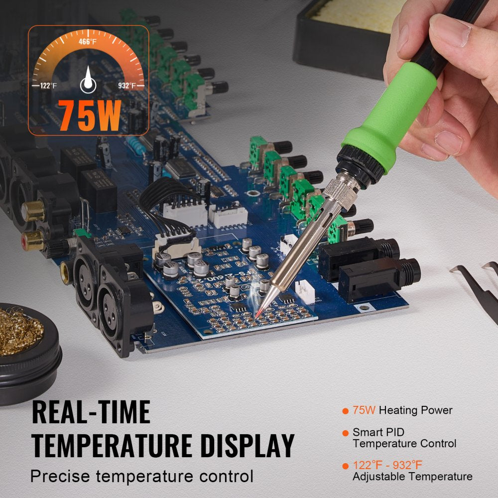 AE960D - 75W Digital Soldering Station with Adjustable 122°F-932°F Temperature