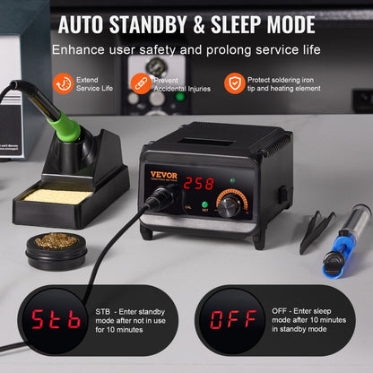 AE960D - 75W Digital Soldering Station with Adjustable 122°F-932°F Temperature