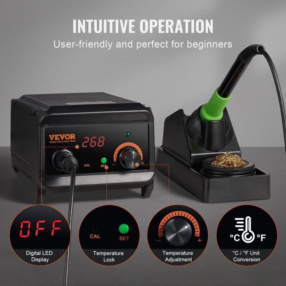 AE960D - 75W Digital Soldering Station with Adjustable 122°F-932°F Temperature