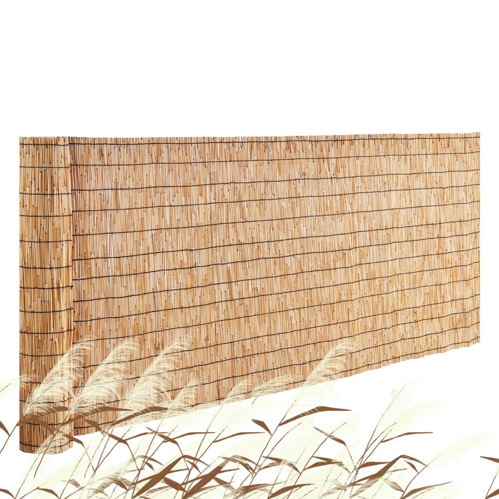 LLWL13333N - 13.3' x 3.3' Natural Reed Privacy Fence Screen