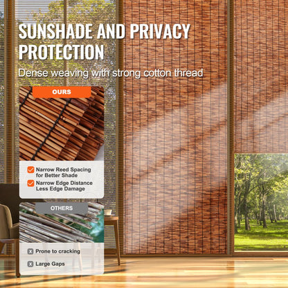 LLWL13333B - 13.3' Reed Privacy Fence, Easy Installation & Customizable Fit