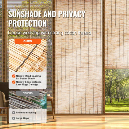 LLWL16455N - 16.4' x 5.5' Natural Reed Privacy Fencing Screen