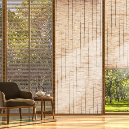 LLWL16455N - 16.4' x 5.5' Natural Reed Privacy Fencing Screen