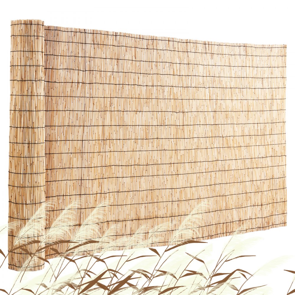 LLWL16455N - 16.4' x 5.5' Natural Reed Privacy Fencing Screen