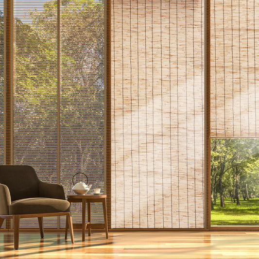 LLWL16440N2 - 16.4' Natural Reed Privacy Screen, Easy Trim & Install