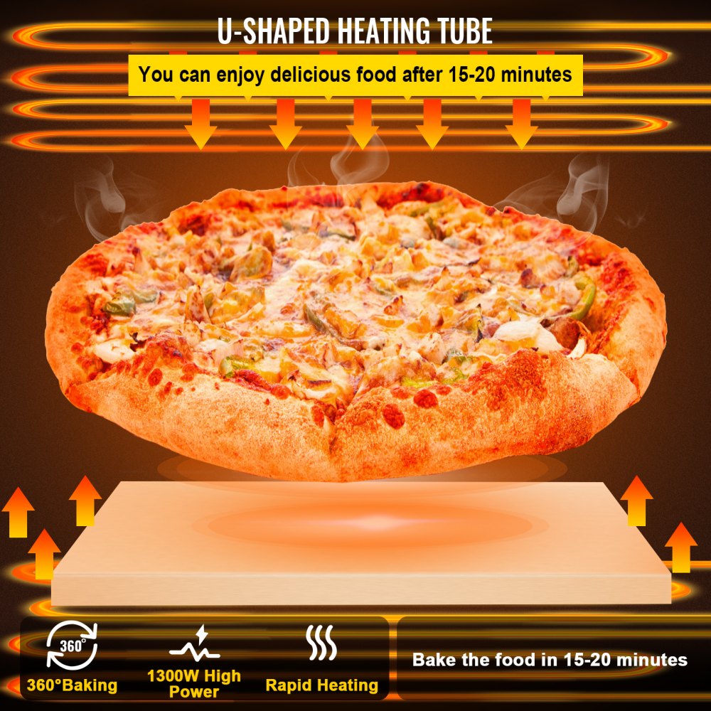 ZH-1M - 14-Inch Countertop Pizza Oven with Adjustable Heat Control