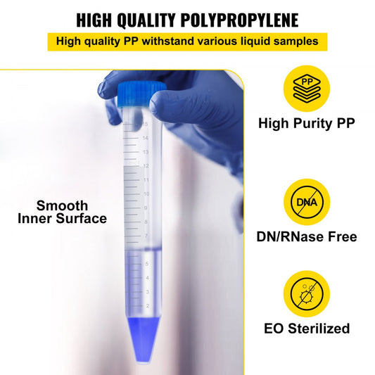 LXG15ml - 15mL Sterile Centrifuge Tubes with Rack & Pipette