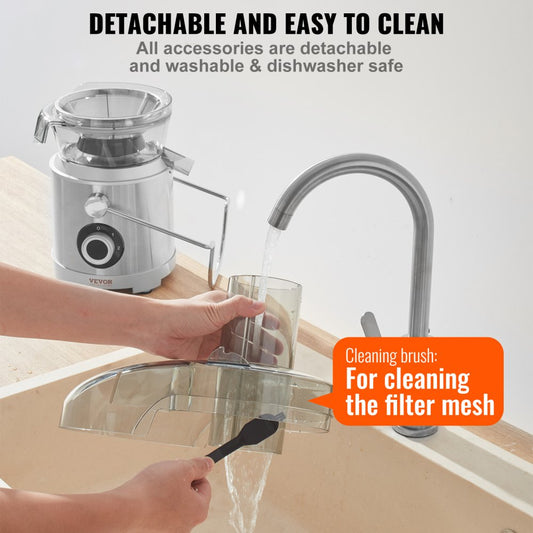 JE2105 - 1000W Centrifugal Juicer with 3" Feed Chute, BPA-Free