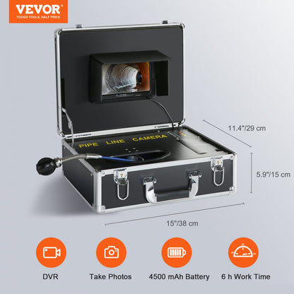 010838053021 - VEVOR 7" Sewer Inspection Camera for Plumbers and Homeowners