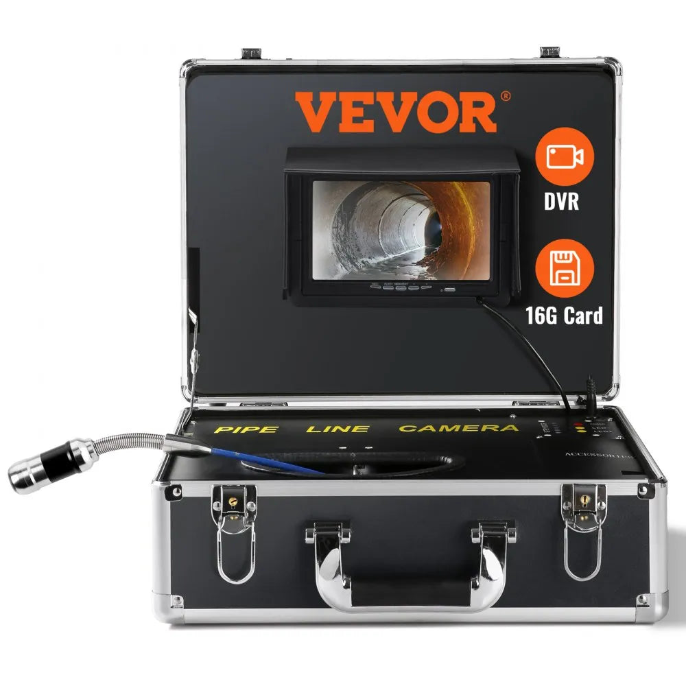 010636710263 - 7" LCD Sewer Camera with 12 LEDs for Drain Inspections