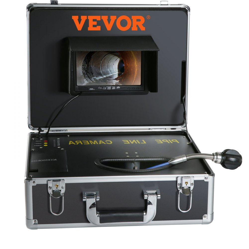 010663853622 - 7" Waterproof Sewer Camera with 1000TVL, 130° Angle, 40m Cable