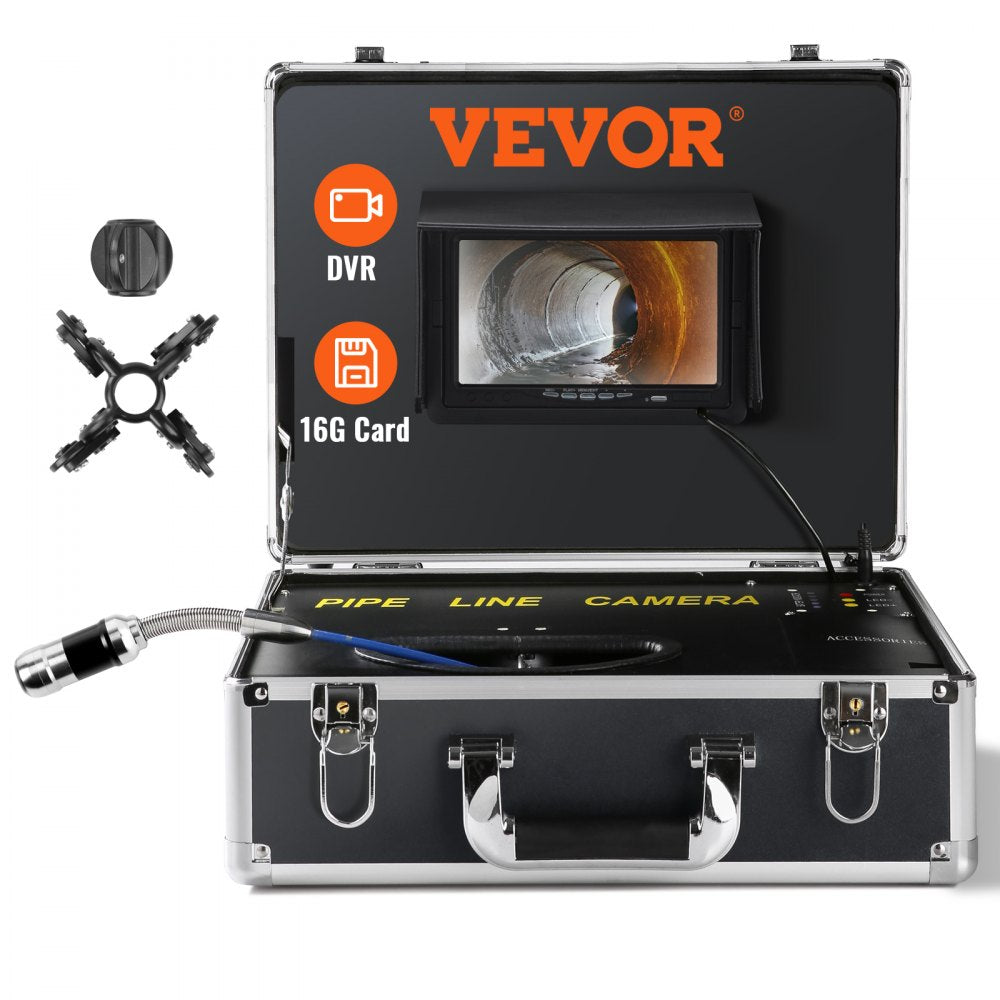 H6 - 7-Inch VEVOR Sewer Camera with 165FT Cable for Pipe Inspections