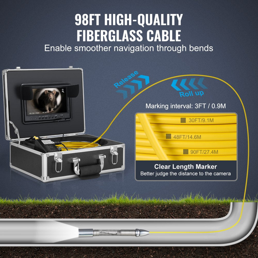 WP90FTR - 98FT HD Sewer Camera with 36X Zoom & 512Hz Locator