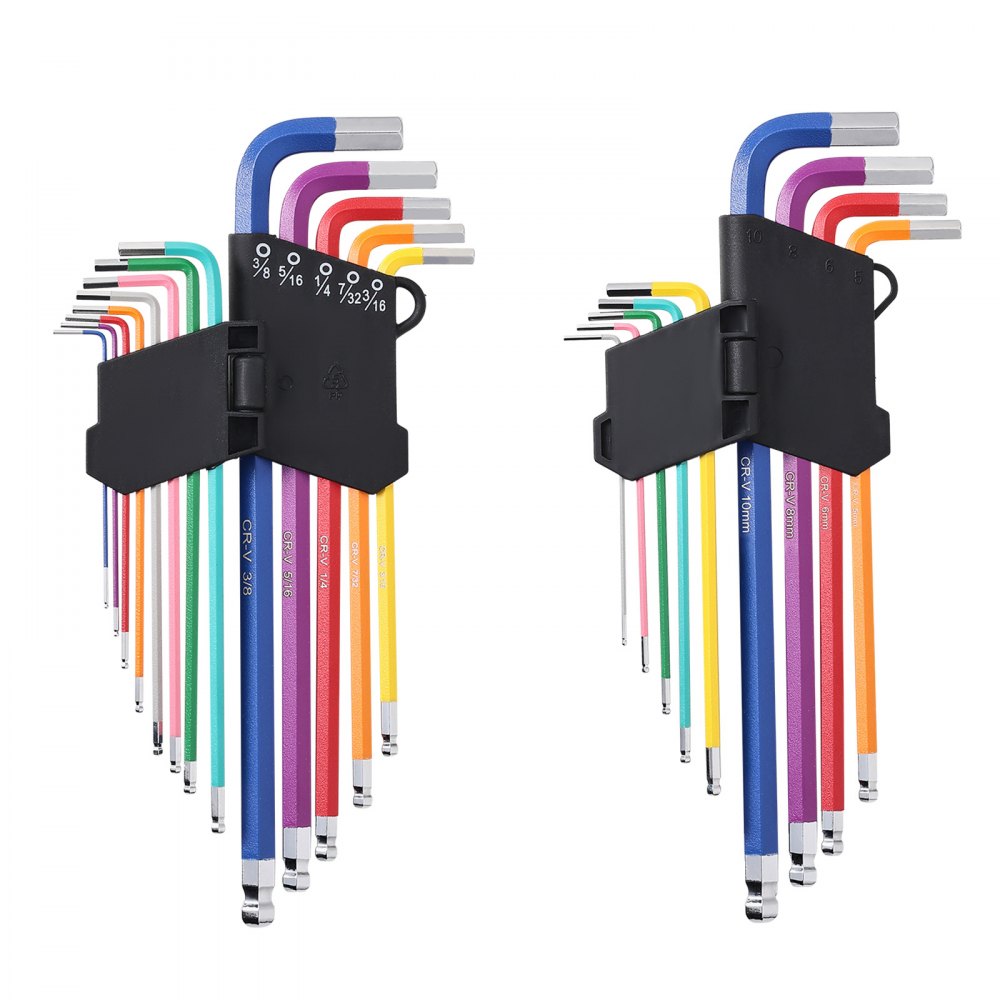 RLHK-001 - 22-Piece Long Arm Ball End Wrench Set with Color-Coded Storage