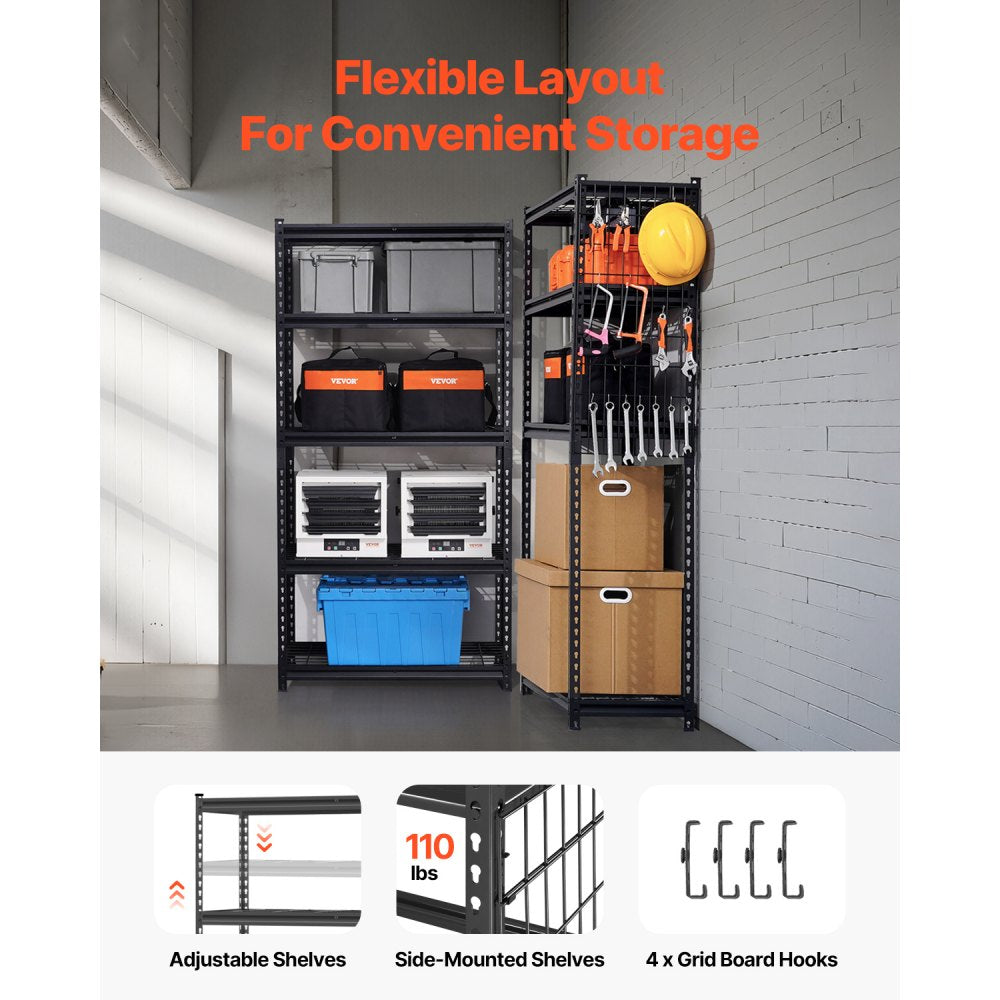 6361QQUOV0 - Adjustable 5-Tier Heavy Duty Garage Shelving Unit