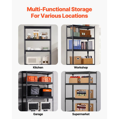 6361QQUOV0 - Adjustable 5-Tier Heavy Duty Garage Shelving Unit