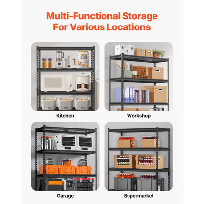 848E5KW7V0 - Adjustable 5-Tier Heavy-Duty Garage Shelves for Versatile Storage