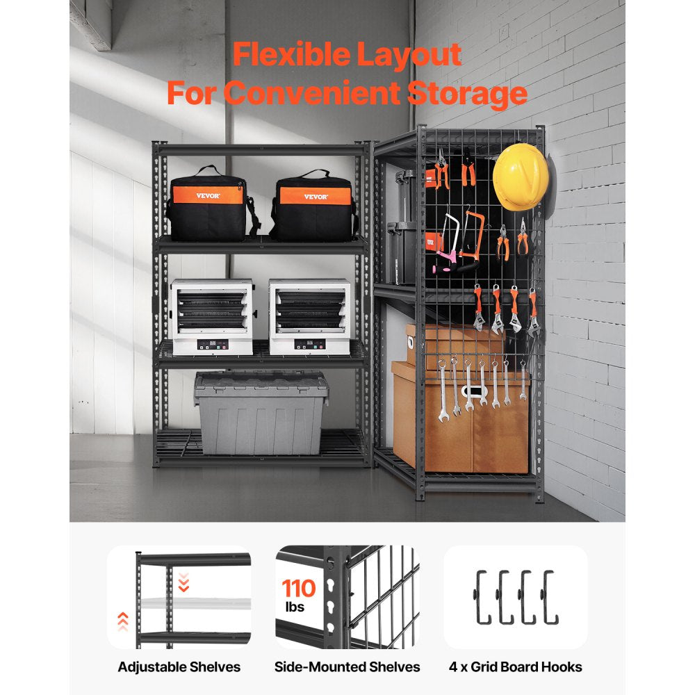 040L9EDJV0 - Adjustable Heavy-Duty 4-Tier Garage Shelving for Optimal Storage