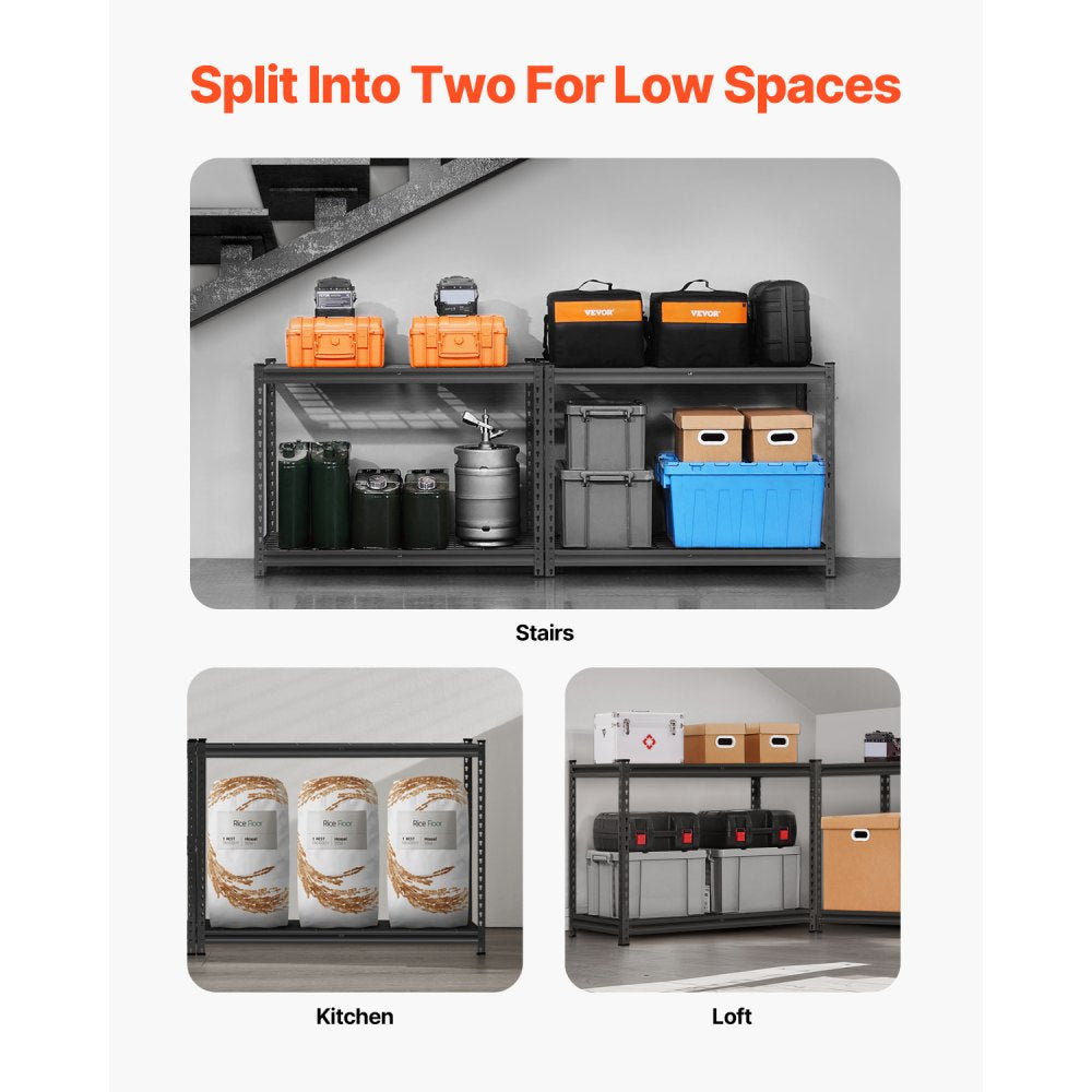 040L9EDJV0 - Adjustable Heavy-Duty 4-Tier Garage Shelving for Optimal Storage