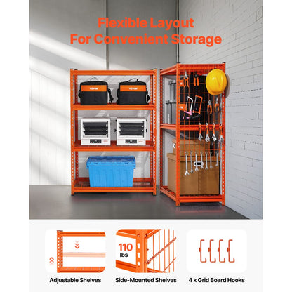 040OGMXUV0 - Heavy-Duty 4-Tier Adjustable Garage Shelving Unit