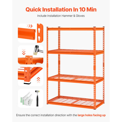 040OGMXUV0 - Heavy-Duty 4-Tier Adjustable Garage Shelving Unit