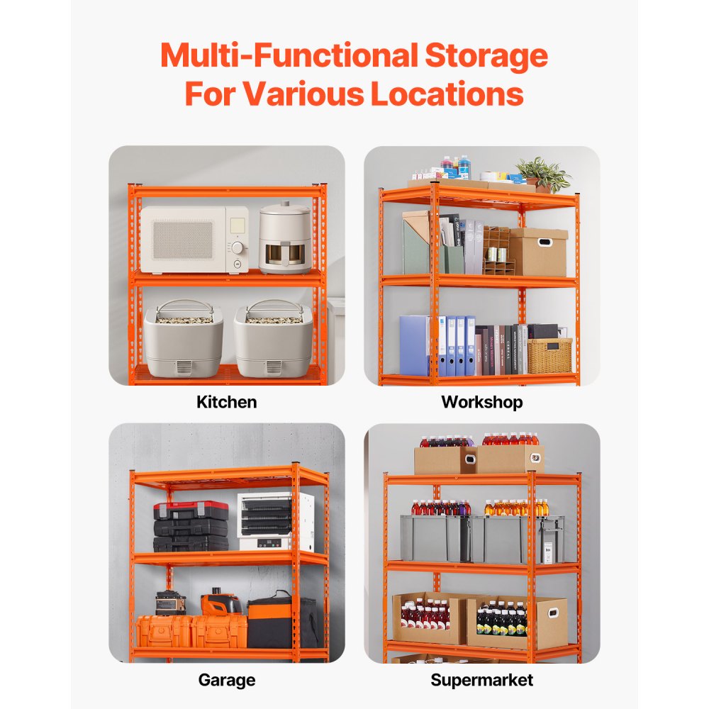 040OGMXUV0 - Heavy-Duty 4-Tier Adjustable Garage Shelving Unit