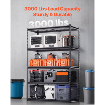 048EEK17V0 - Adjustable 5-Tier Garage Shelving Unit for Flexible Storage