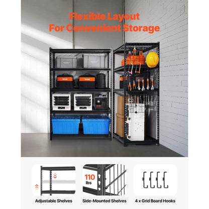 448JA98TV0 - Adjustable 5-Tier Garage Shelf with Heavy-Duty Design