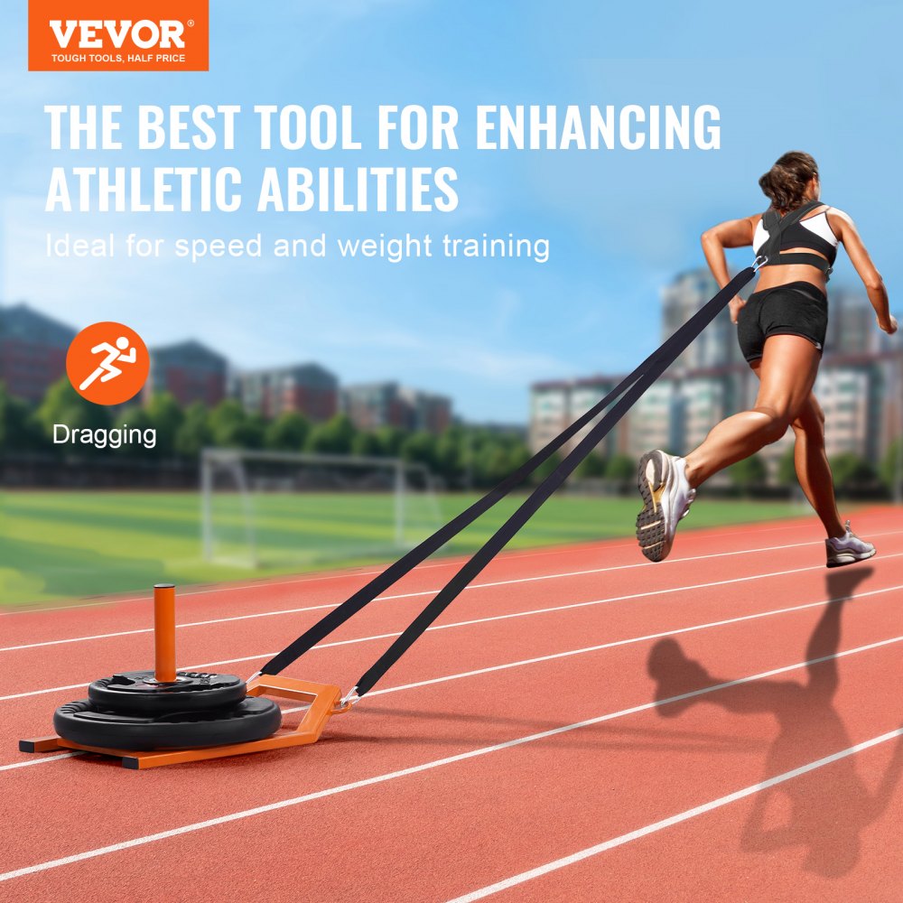 YFCM-85 - 400 lbs Weight Sled with Durable Straps for Ultimate Training