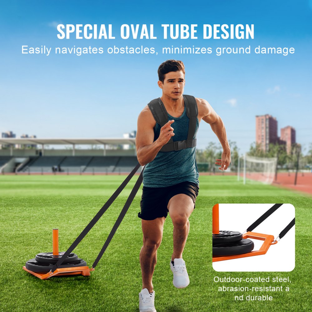 YFCM-85 - 400 lbs Weight Sled with Durable Straps for Ultimate Training