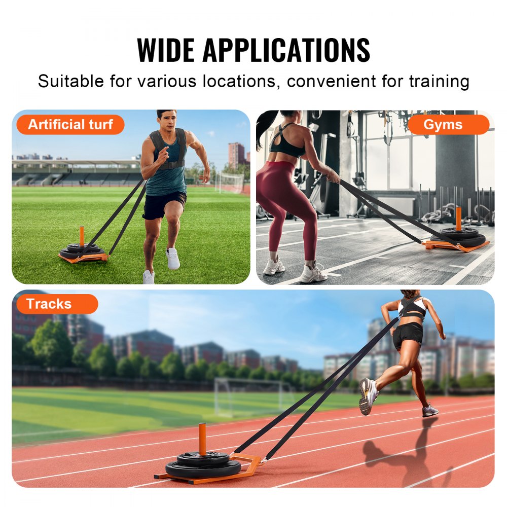 YFCM-85 - 400 lbs Weight Sled with Durable Straps for Ultimate Training