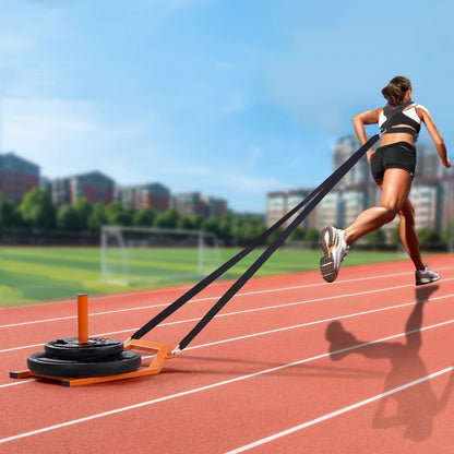 YFCM-85 - 400 lbs Weight Sled with Durable Straps for Ultimate Training