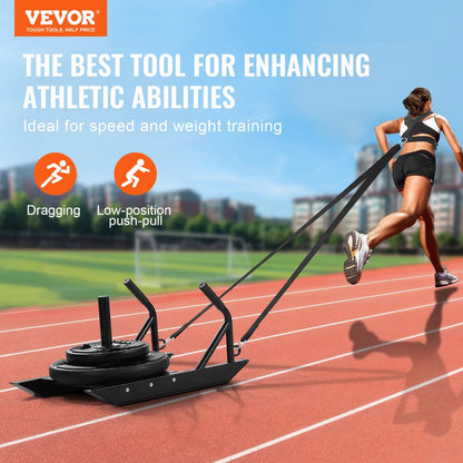 YFCM-84-B - 27.2" Steel Weight Sled for Strength Training, 500 lbs Capacity