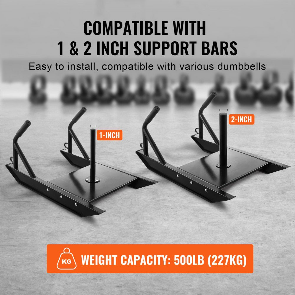 YFCM-84-B - 27.2" Steel Weight Sled for Strength Training, 500 lbs Capacity