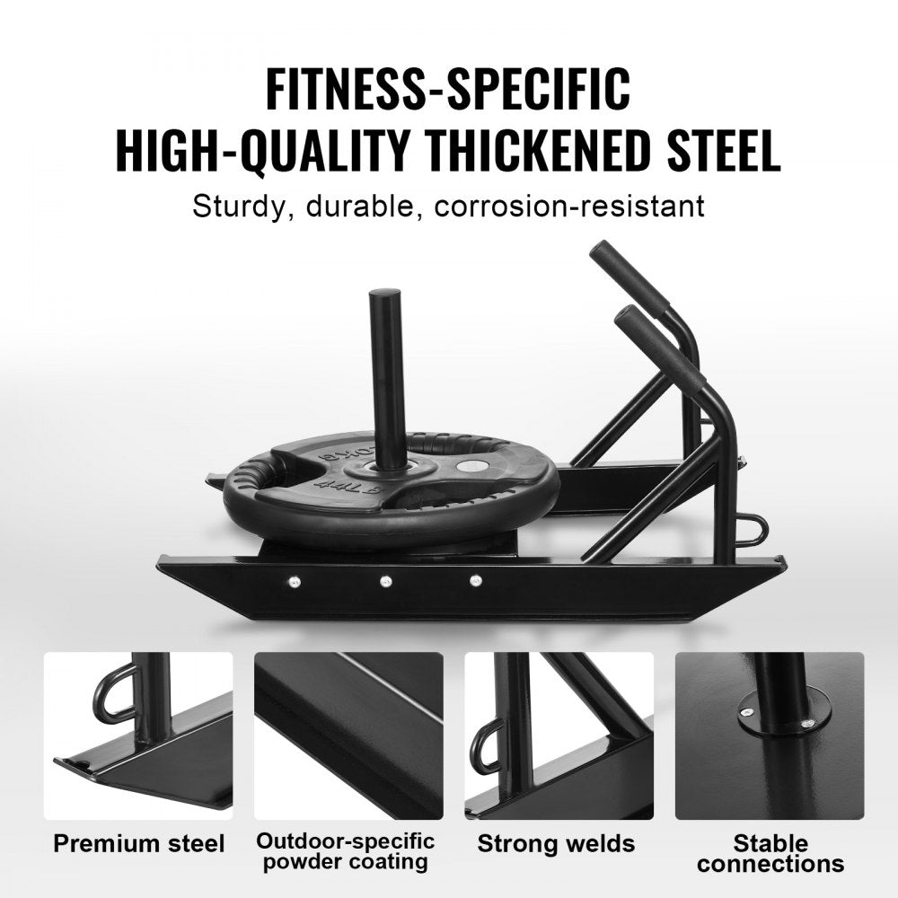 YFCM-84-B - 27.2" Steel Weight Sled for Strength Training, 500 lbs Capacity