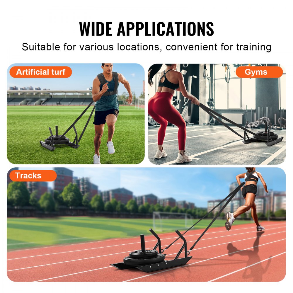 YFCM-84-B - 27.2" Steel Weight Sled for Strength Training, 500 lbs Capacity