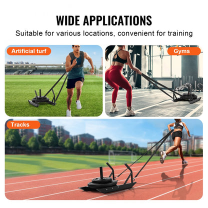 YFCM-84-B - 27.2" Steel Weight Sled for Strength Training, 500 lbs Capacity